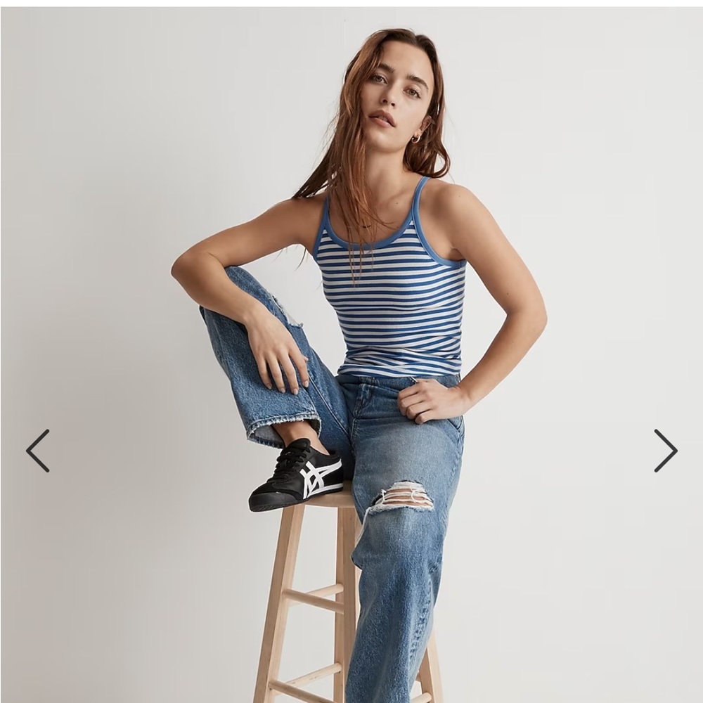 NWT Madewell brightside 90s tank in stripe